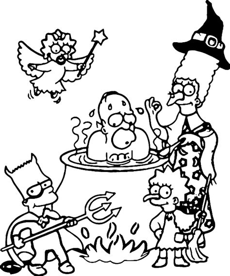halloween simpsons coloring pages