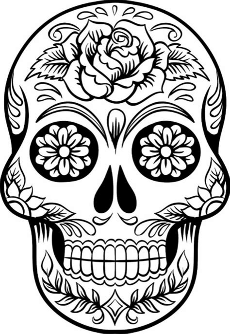 halloween skull coloring pages