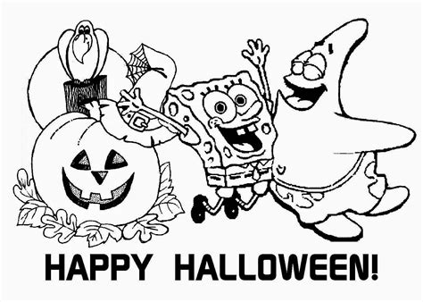 halloween spongebob coloring pages