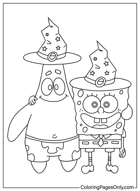 halloween spongebob coloring pages