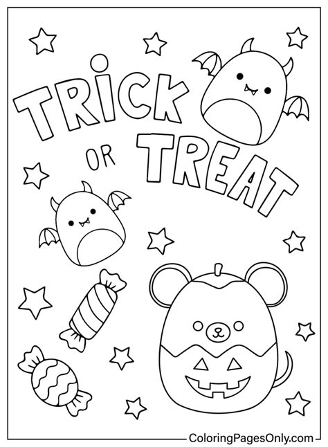 halloween squishmallow coloring pages