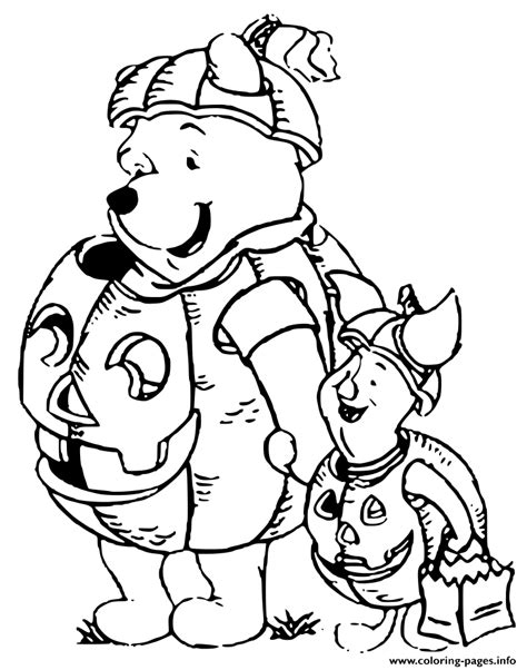 halloween winnie the pooh coloring pages