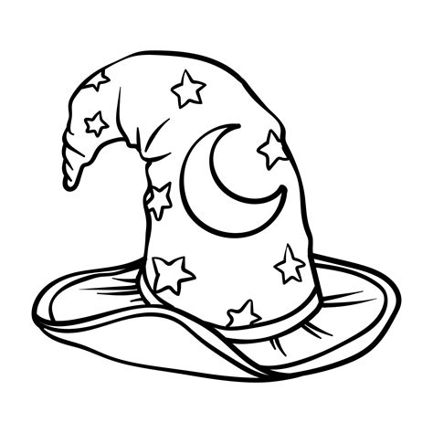 halloween witch hat coloring pages