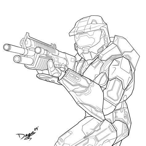 halo master chief coloring pages