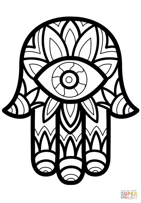 hamsa coloring pages