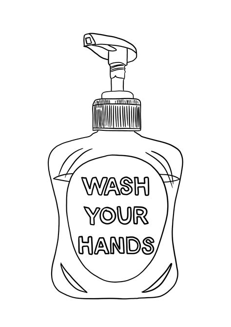 hand washing coloring pages