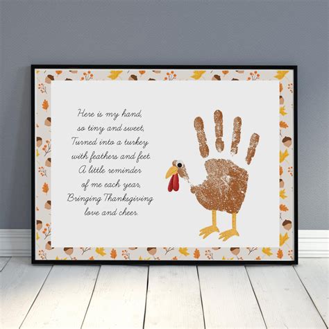 Handprint Turkey Craft Template