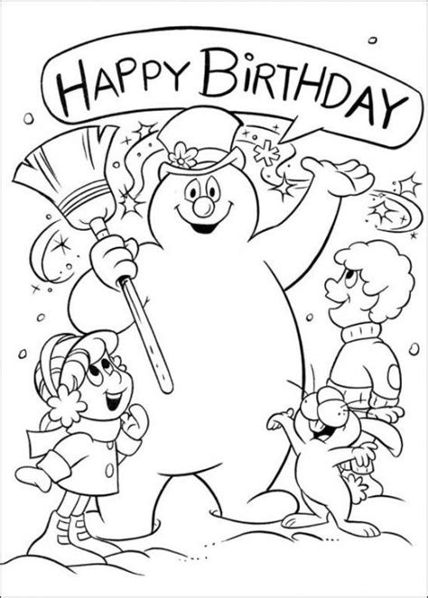 happy birthday christmas coloring pages