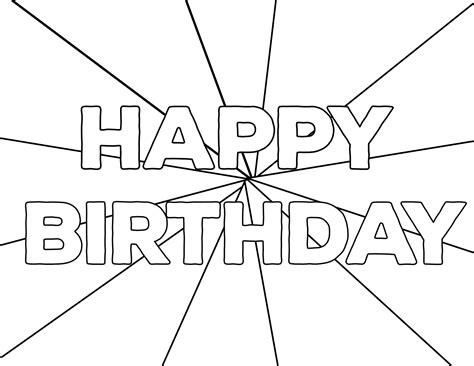 happy birthday coloring paper