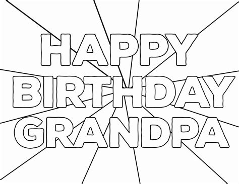 happy birthday grandpa coloring