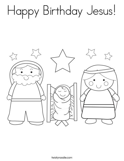 happy birthday jesus coloring pages