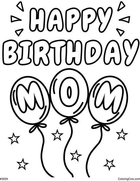 happy birthday mommy coloring pages