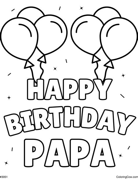 happy birthday papa coloring page