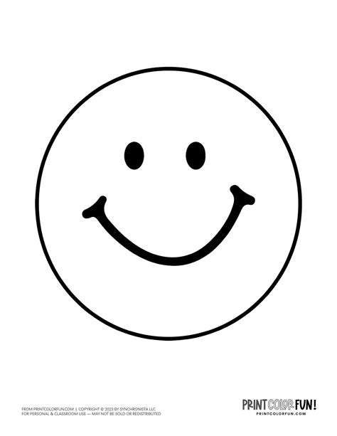 happy face coloring page