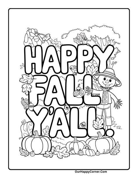 happy fall coloring pages