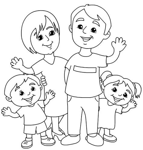 happy family family coloring pages