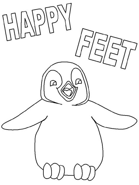 happy feet coloring pages