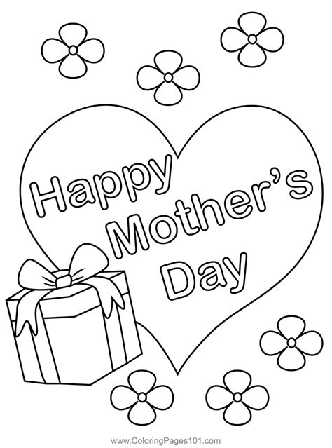 happy mothers day coloring