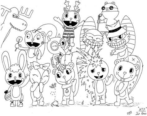 happy tree friends coloring pages