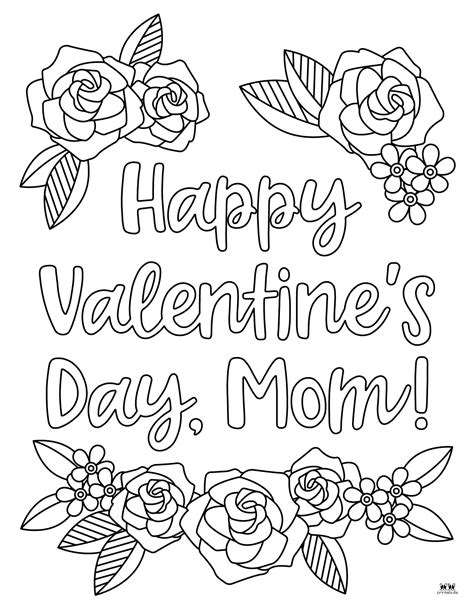 happy valentines day mommy coloring pages