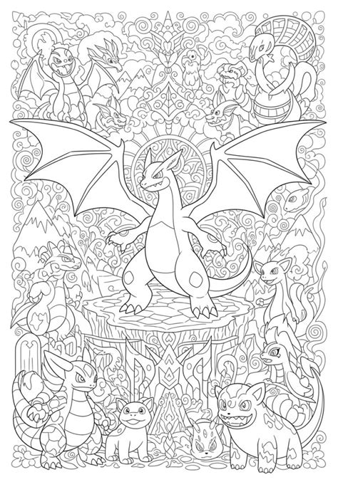 hard pokemon coloring pages