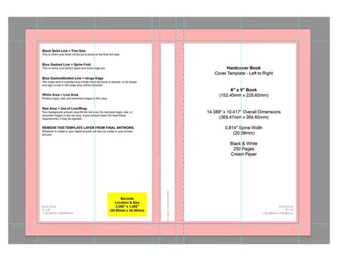 Hardback Book Cover Template