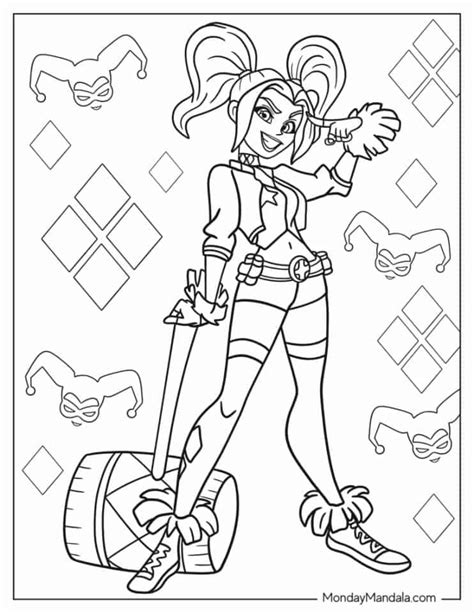 harley quinn coloring pages