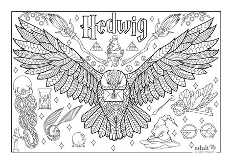 harry potter adult coloring pages