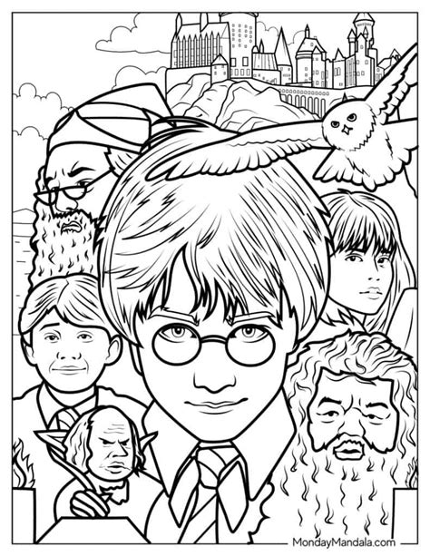 harry potter coloring book pages