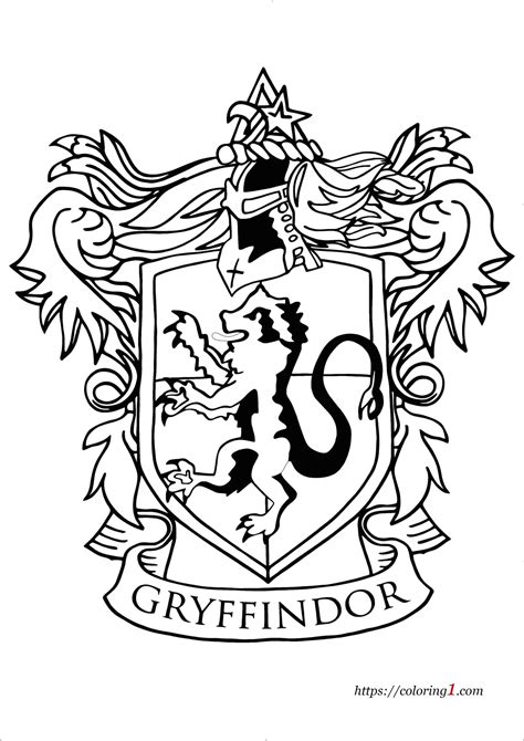 harry potter coloring pages gryffindor