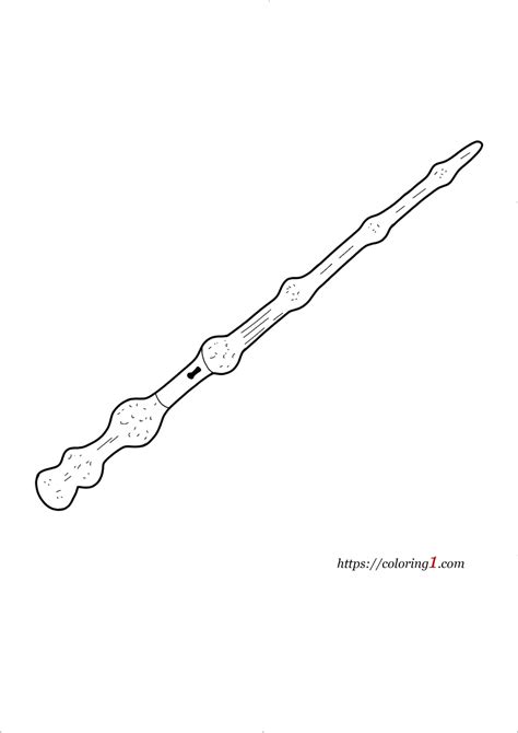 harry potter wand coloring pages