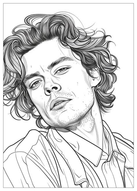 harry styles coloring page