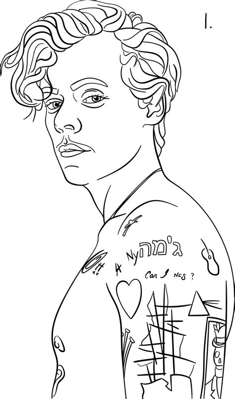 harry styles coloring pages