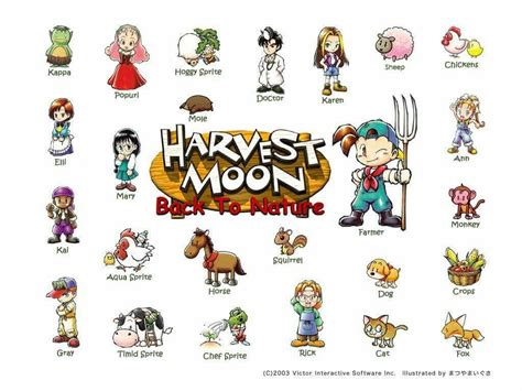 Harvest Moon BTN Characters
