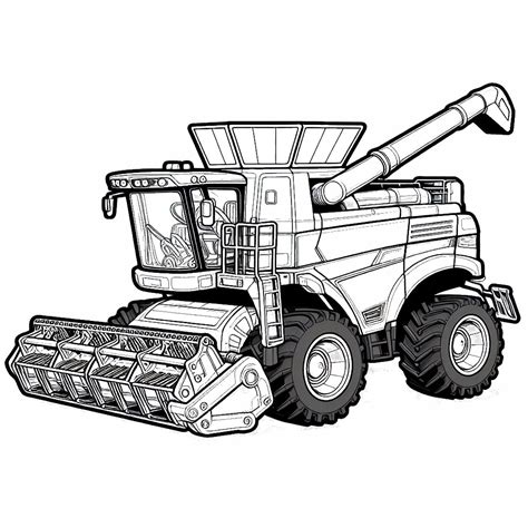 harvester coloring pages