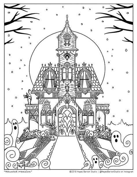 haunted mansion coloring pages