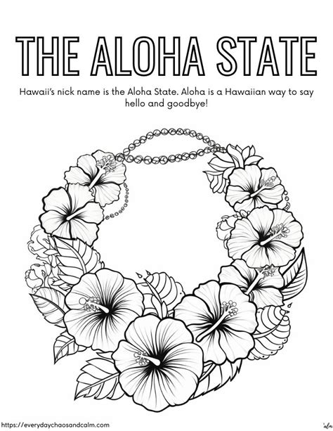 hawaii coloring pages free