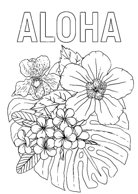 hawaii coloring pages printable