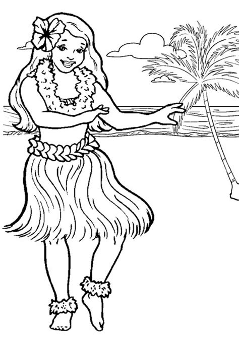 hawaiian coloring pages free