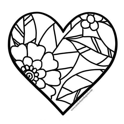 heart coloring page