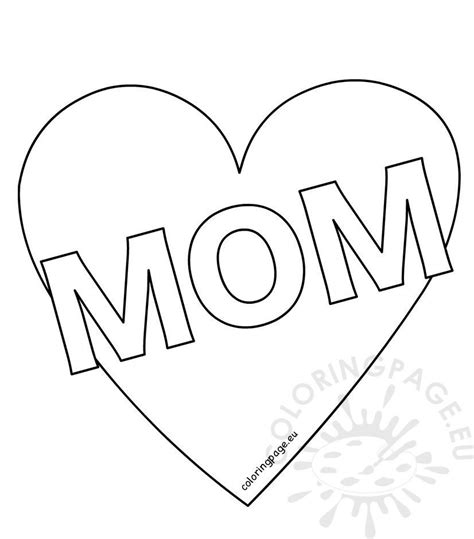 heart mom coloring pages