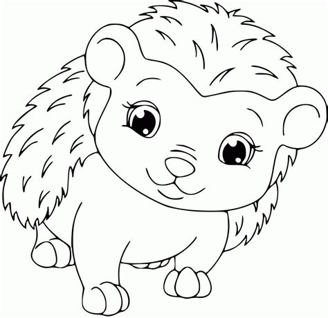 hedgehog colouring pages