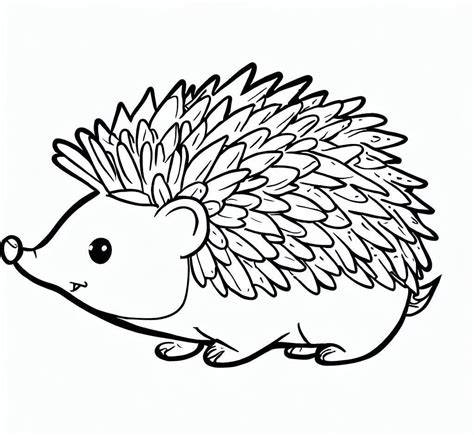 hedgehog to colour