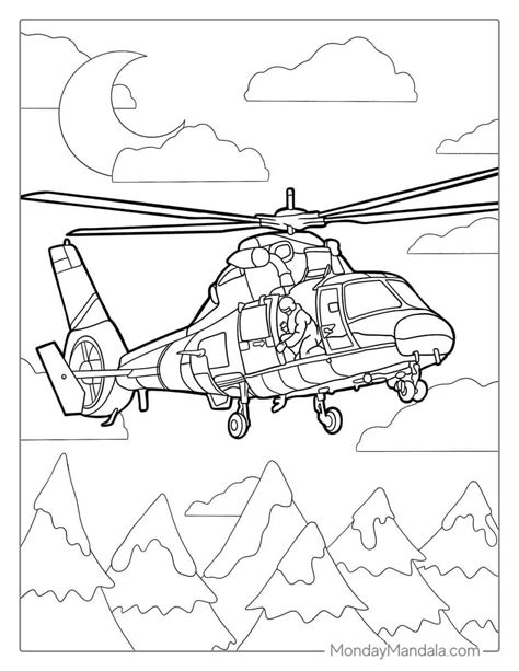 helicopter coloring pages pdf