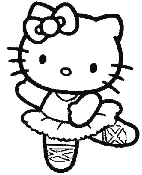hello kitty ballerina coloring pages