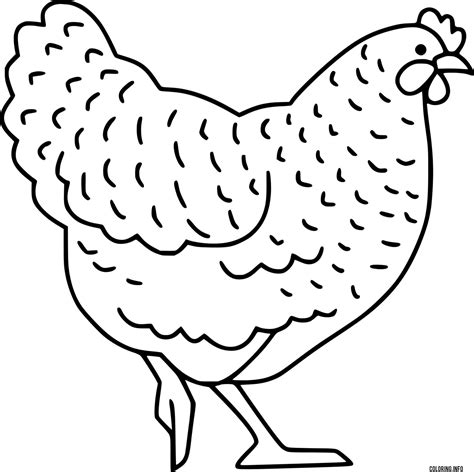 hen coloring pages