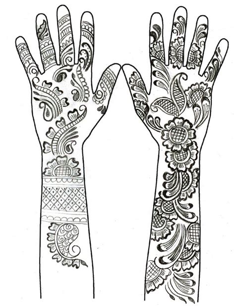 henna coloring pages