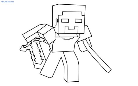 herobrine coloring pages