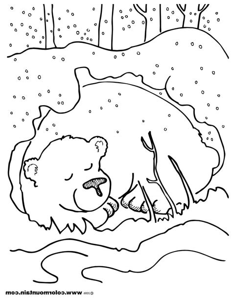 hibernating animals coloring pages