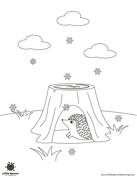 hibernating animals coloring pages